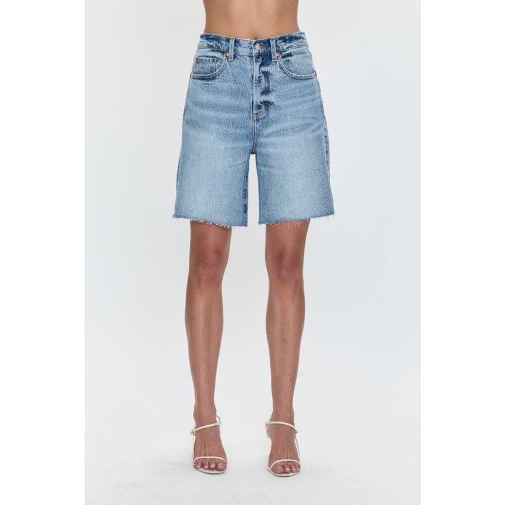 pistola Light Blue High-Rise Denim Jean Shorts